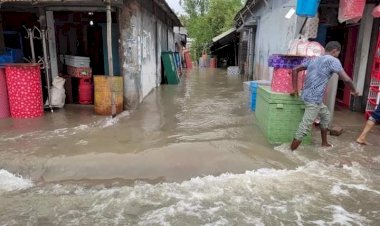 ঘূর্ণিঝড় ‘ইয়াস’: সাতক্ষীরায় শতশত গ্রাম ও চিংড়ী ঘের প্লাবিত