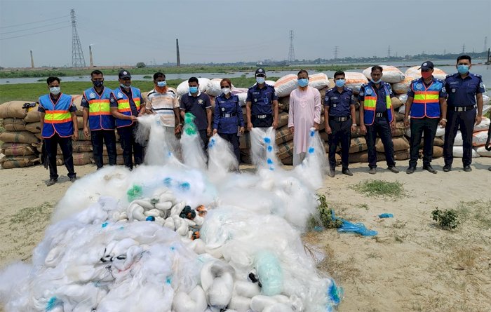 মুন্সিগঞ্জে ৪ কোটি ৩৫ লাখ মিটার কারেন্ট জাল জব্দ