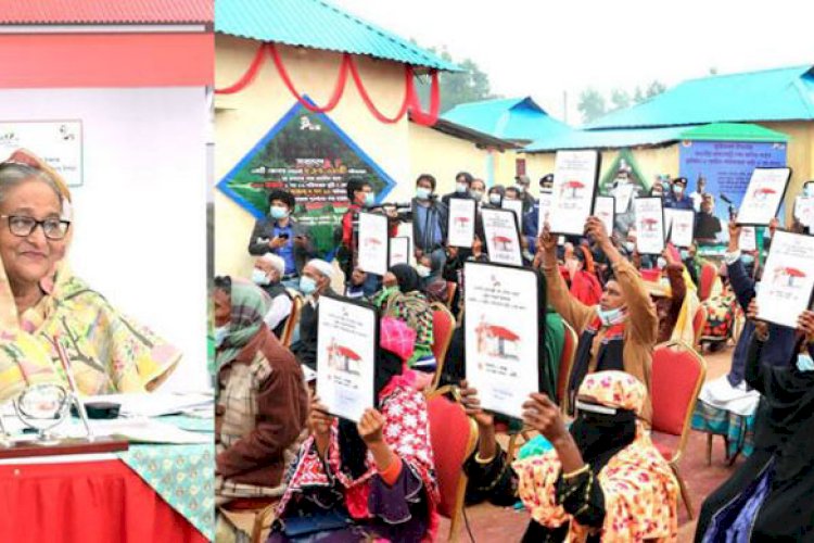 প্রধানমন্ত্রীর ঈদ উপহার হিসেবে সারাদেশে ভূমিহীন ও গৃহহীনদের কাছে ঘর হস্তান্তর কাল