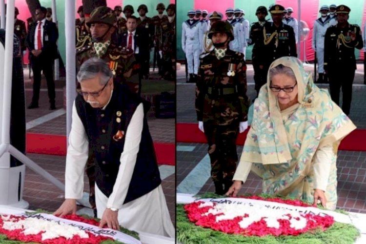 বঙ্গবন্ধুর প্রতি শ্রদ্ধা জানিয়েছেন রাষ্ট্রপতি ও প্রধানমন্ত্রী