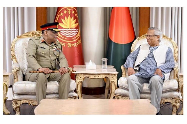 প্রধান উপদেষ্টার সঙ্গে পাকিস্তানের যৌথ বাহিনীর চেয়ারম্যানের সৌজন্য সাক্ষাৎ
